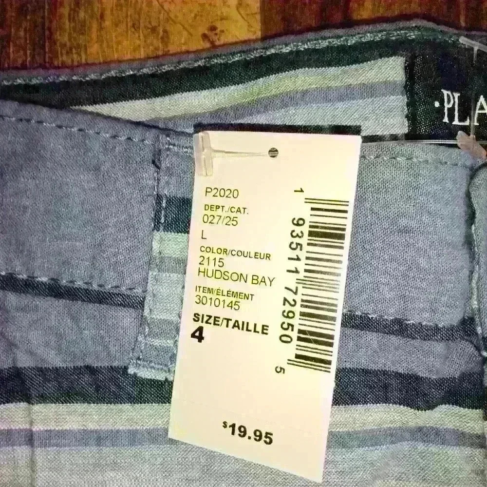 Children's place boys size 4 dual bundle shorts striped shorts new with tags - Picture 10 of 10